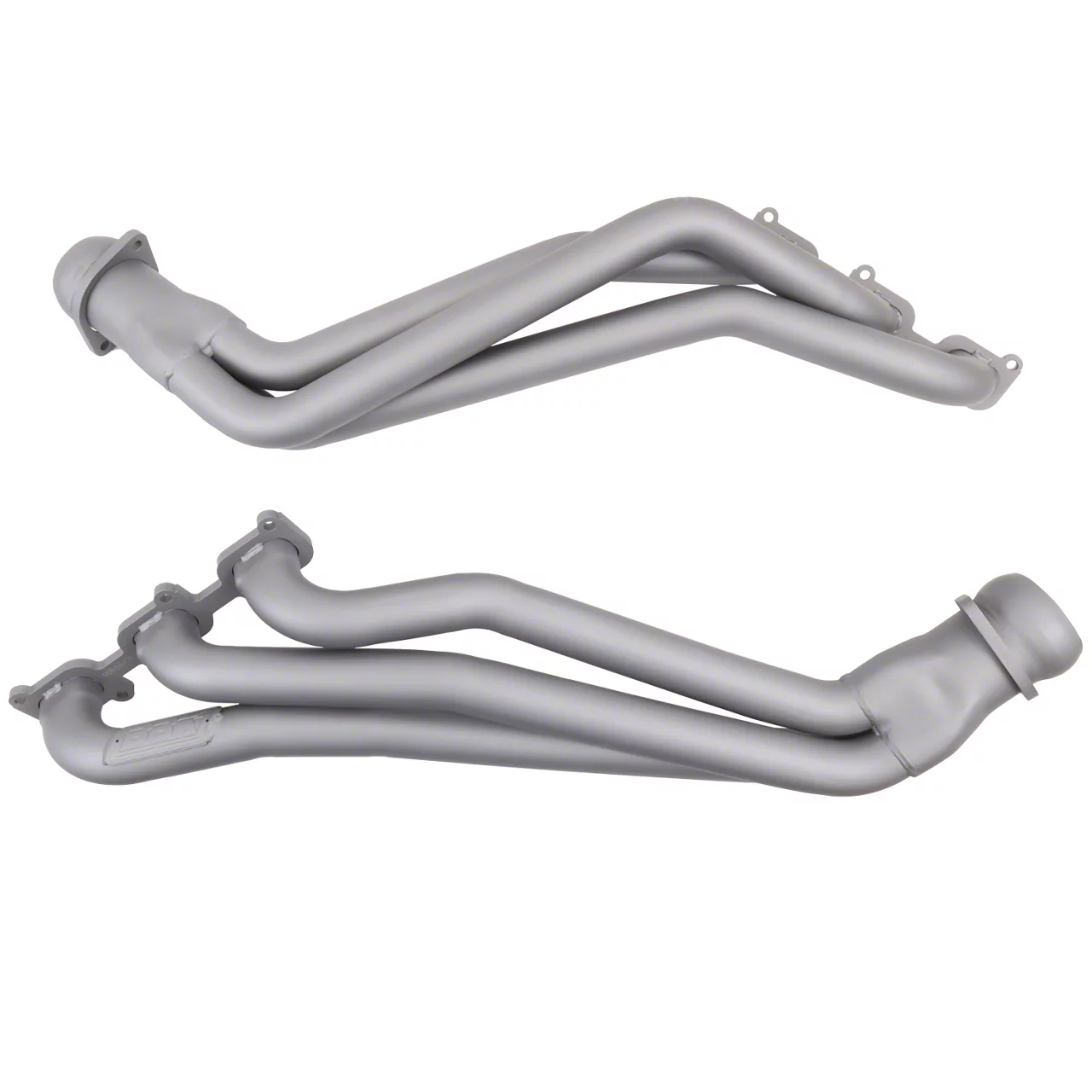 BBK 1-3/4-Inch Long Tube Headers; Polished Silver Ceramic Titanium (11-17 Mustang V6)