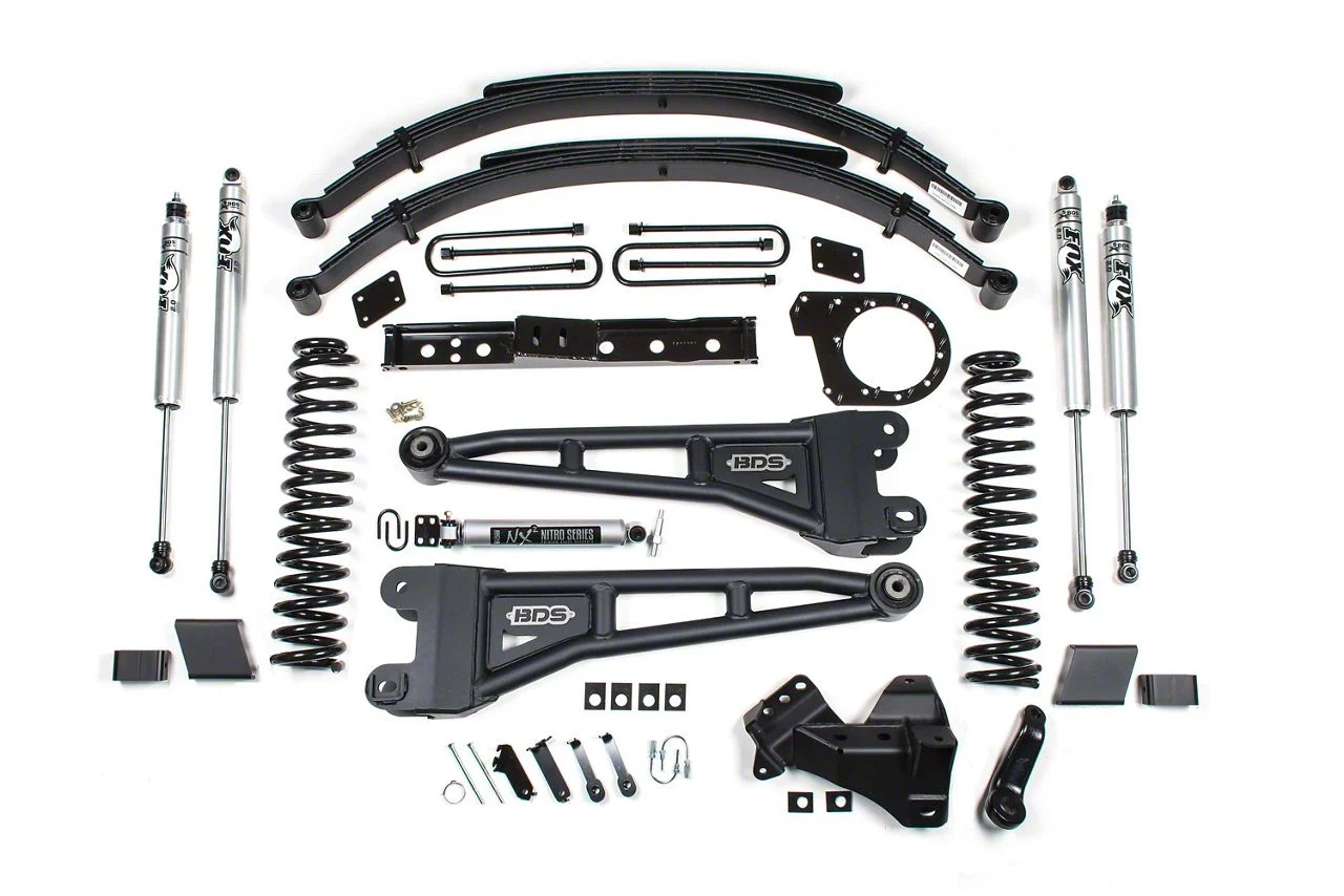 BDS 7-Inch Radius Arm Suspension Lift Kit with Rear Lift Springs and FOX 2.0 Performance Shocks (20-22 4WD 6.7L PowerStroke F-250 Super Duty)