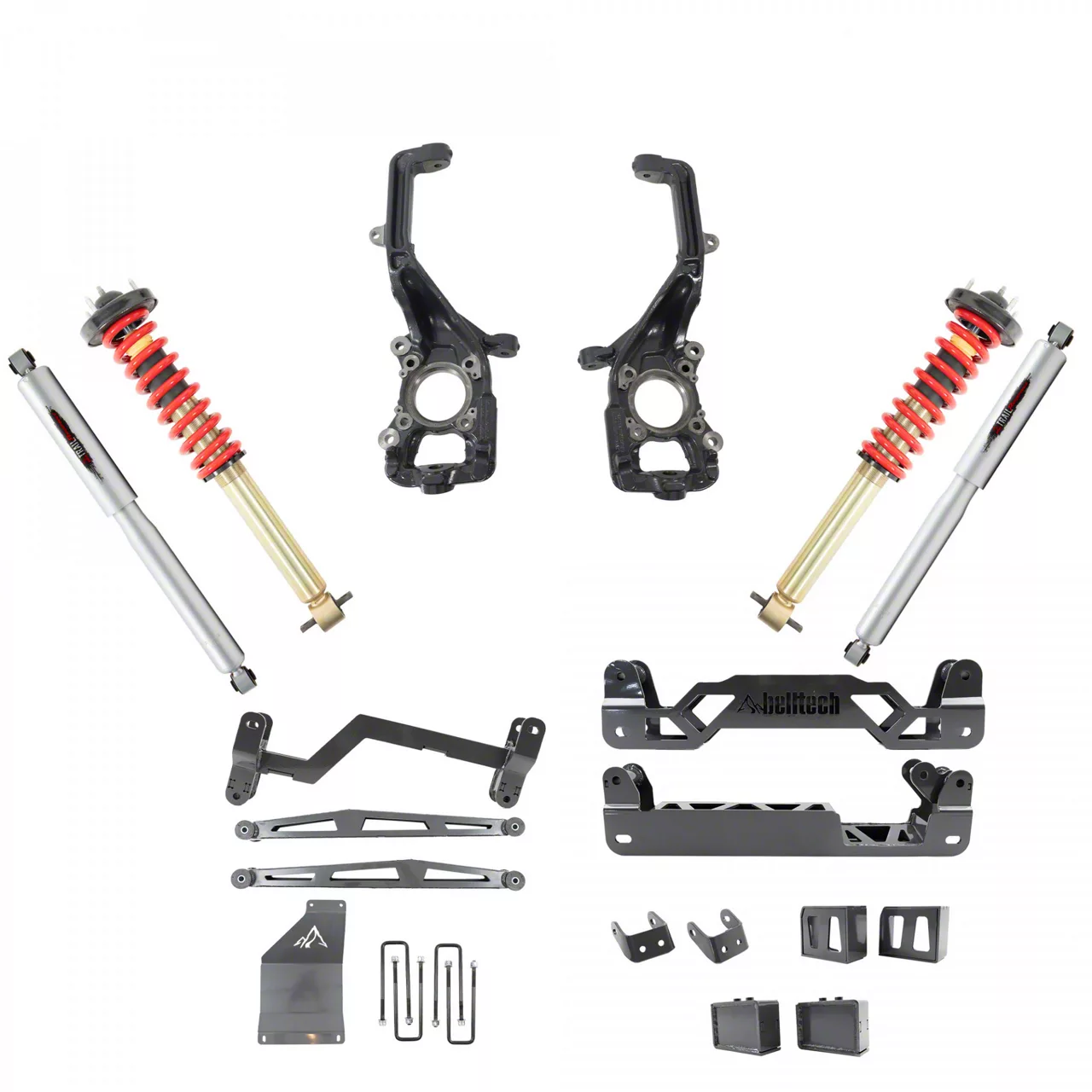 Belltech 6 to 7-Inch Suspension Lift Kit with Trail Performance Coil-Overs and Shocks (15-20 4WD F-150, Excluding Powerstroke & Raptor)