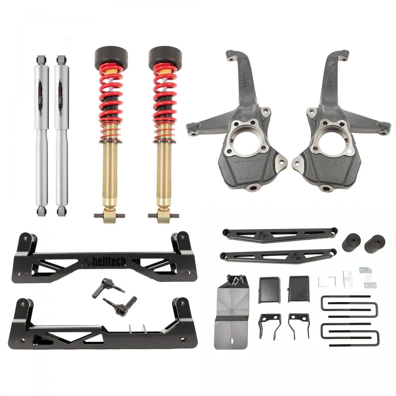 Belltech 6 to 8-Inch Suspension Lift Kit with Trail Performance Coil-Overs and Shocks (19-26 Silverado 1500 Double Cab, Crew Cab, Excluding Trail Boss)