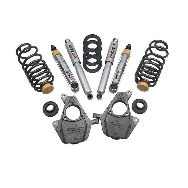 Belltech Lowering Kit with Street Performance Shocks; 2 to 4-Inch Front / 3 to 4-Inch Rear (14-20 Yukon w/o Autoride)