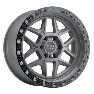 Black Rhino Kelso Battleship Gray with Black Ring 5-Lug Wheel; 17x9; 0mm Offset (02-08 RAM 1500, Excluding Mega Cab)