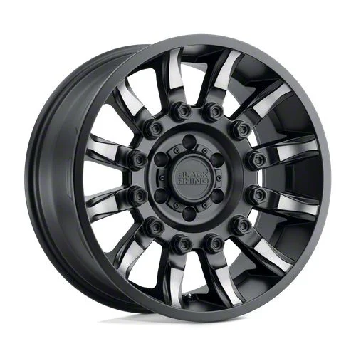 Black Rhino Mission Matte Black with Machined Tinted Spokes 5-Lug Wheel; 20x9; 2mm Offset (02-08 RAM 1500, Excluding Mega Cab)