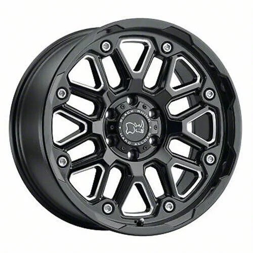 Black Rhino Hollister Gloss Black Milled 8-Lug Wheel; 17x9.5; 6mm Offset (11-14 Sierra 2500 HD)