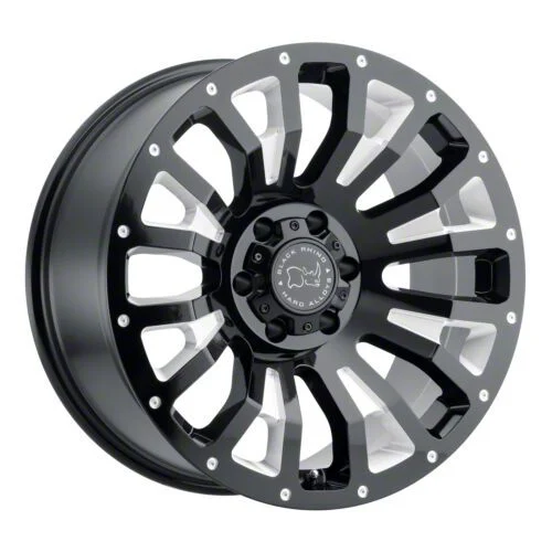 Black Rhino Pinatubo Gloss Black Milled 8-Lug Wheel; 17x9.5; -18mm Offset (11-14 Sierra 2500 HD)