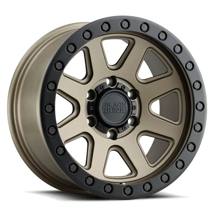 Black Rhino Baker Matte Bronze with Black Ring 6-Lug Wheel; 17x8.5; -18mm Offset (07-14 Tahoe)