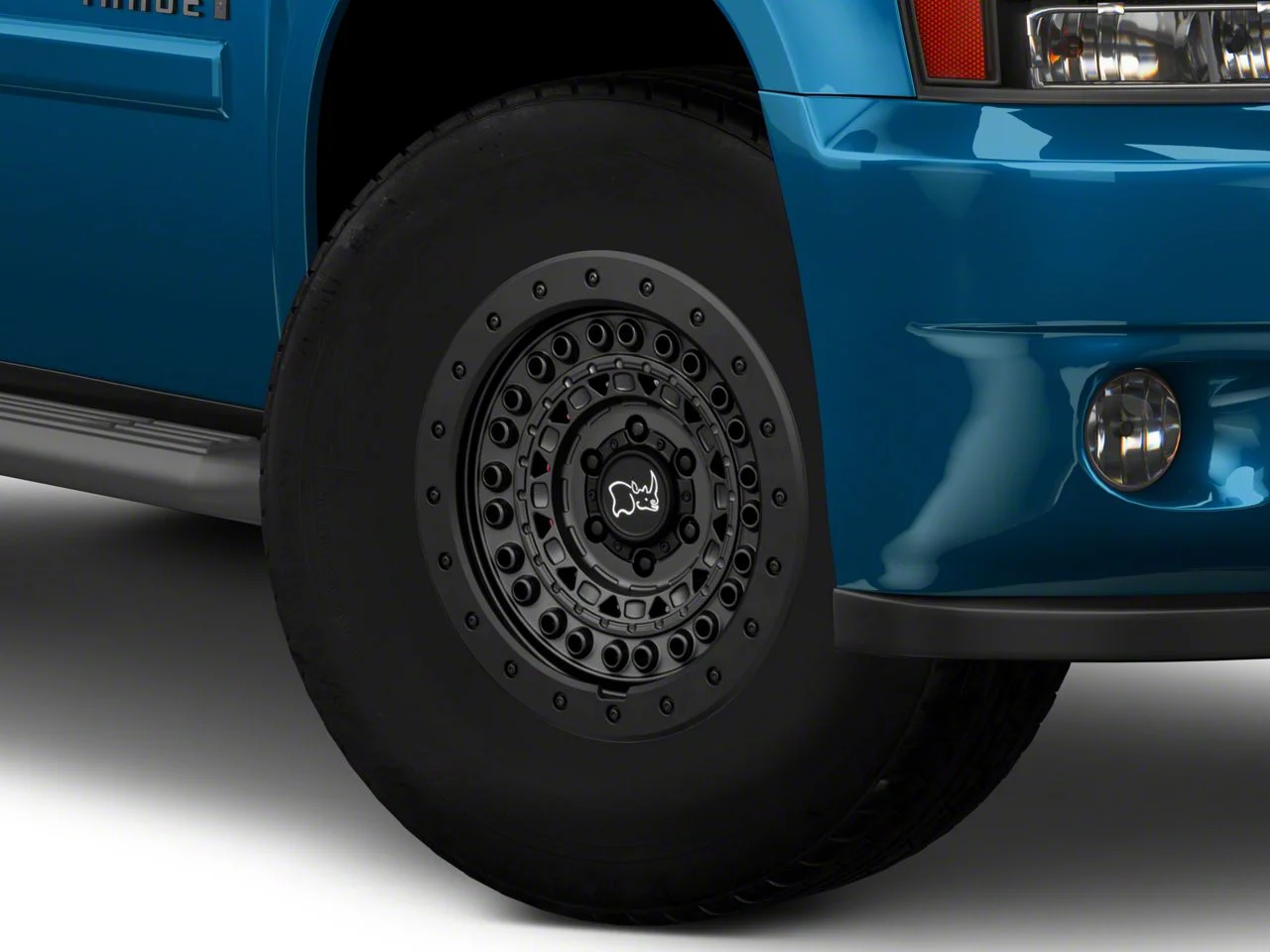 Black Rhino Barricade Gunblack with Black Rock Guard 6-Lug Wheel; 17x8.5; -18mm Offset (07-14 Tahoe)