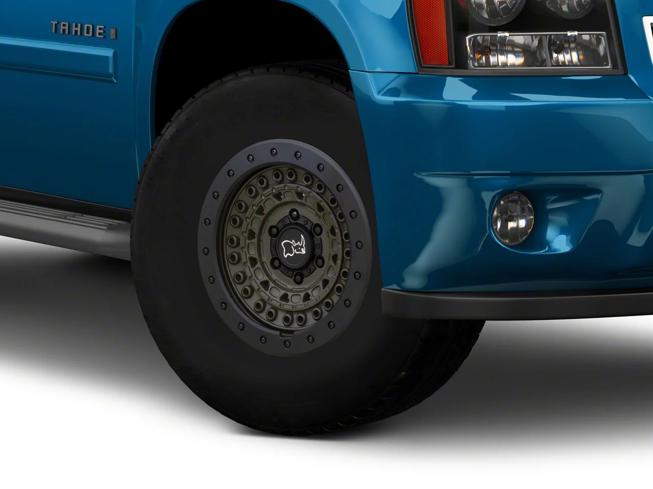 Black Rhino Barricade Olive Drab Green with Black Rock Guard 6-Lug Wheel; 17x8.5; -18mm Offset (07-14 Tahoe)