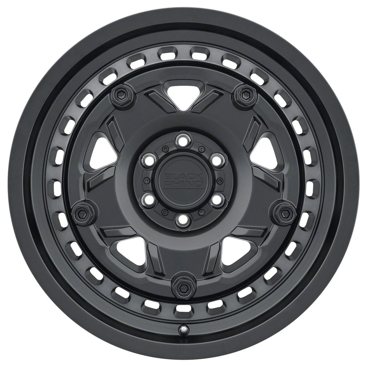 Black Rhino Grange Matte Black with Machined Tint Ring 6-Lug Wheel; 17x8.5; -18mm Offset (07-14 Tahoe)
