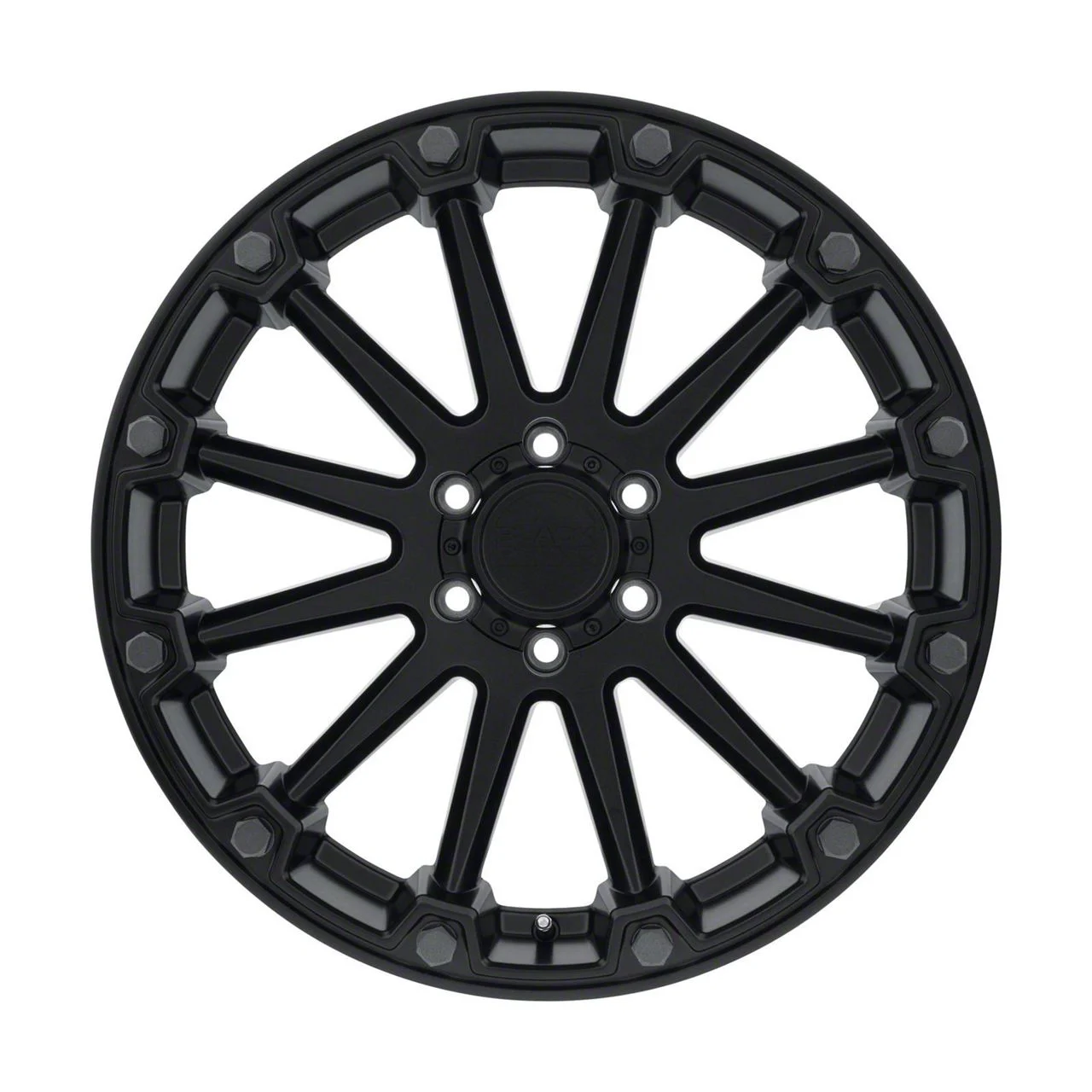 Black Rhino Pinnacle Semi Gloss Black with Gunmetal Bolts 6-Lug Wheel; 17x8.5; -18mm Offset (07-14 Tahoe)
