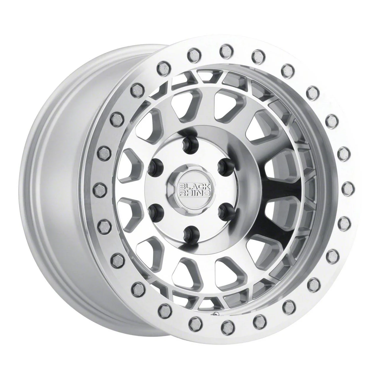 Black Rhino Primm Silver Machined 6-Lug Wheel; 17x8.5; 0mm Offset (07-14 Tahoe)