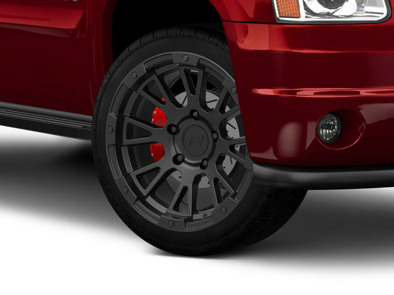 Black Rhino Karoo Matte Black 6-Lug Wheel; 24x10; 20mm Offset (07-14 Yukon)