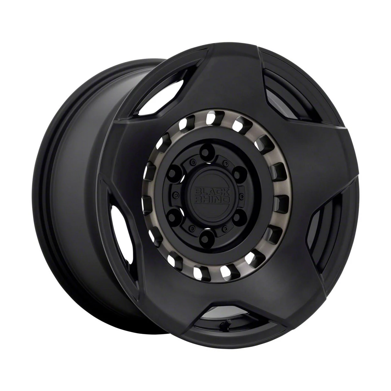 Black Rhino Muzzle Matte Black with Machined Tinted Ring 6-Lug Wheel; 17x9; 0mm Offset (07-14 Yukon)