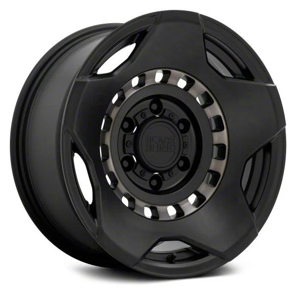 Black Rhino Muzzle Matte Black with Machined Tinted Ring 6-Lug Wheel; 20x9; -18mm Offset (07-14 Yukon)