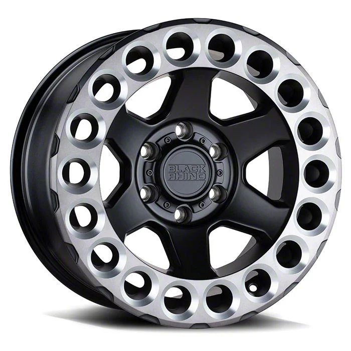 Black Rhino Odessa Matte Black with Machined Tint Lip and Milled Rings 6-Lug Wheel; 18x9.5; -18mm Offset (07-14 Yukon)