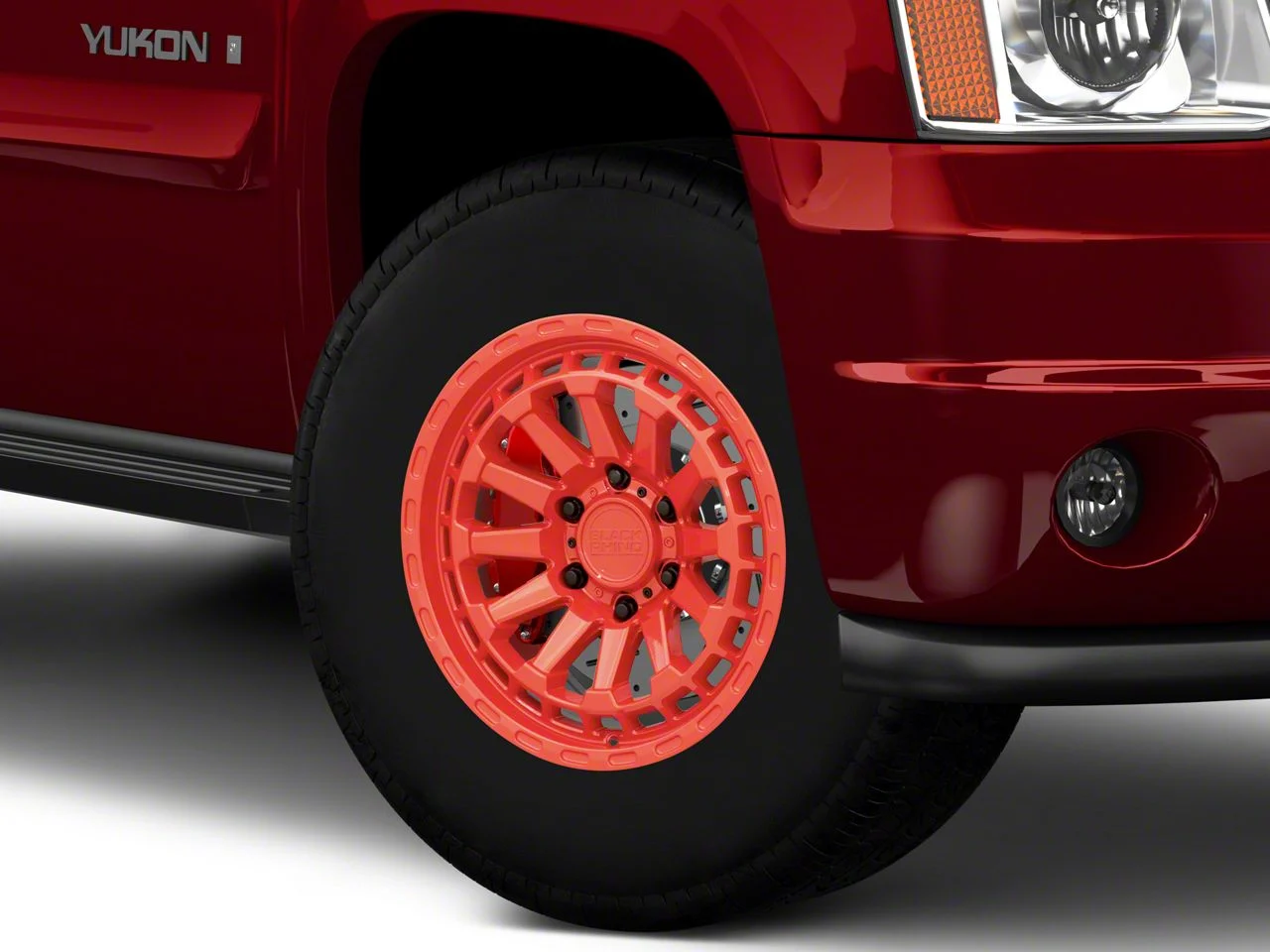 Black Rhino Raid Gloss Red 6-Lug Wheel; 17x8.5; -18mm Offset (07-14 Yukon)