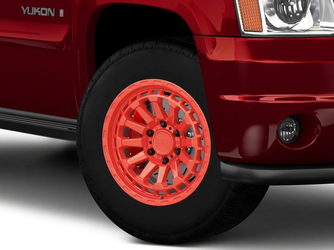 Black Rhino Raid Gloss Red 6-Lug Wheel; 18x9.5; -18mm Offset (07-14 Yukon)