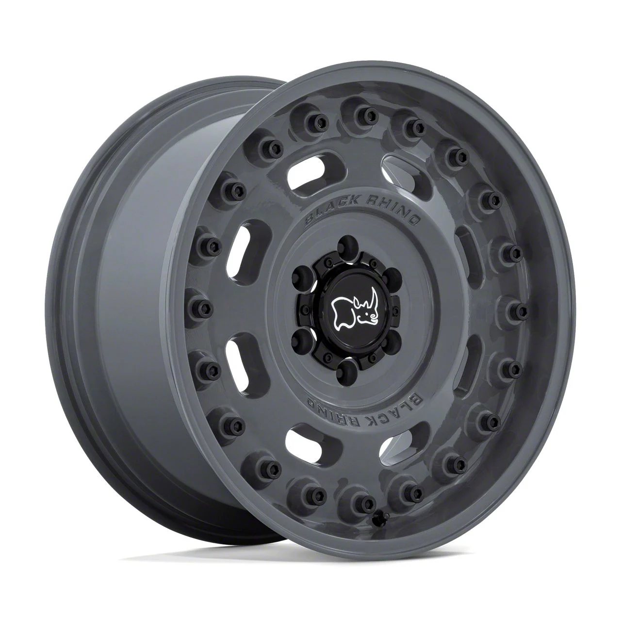 Black Rhino Axle Battleship Gray 8-Lug Wheel; 17x9.5; -18mm Offset (07-10 Sierra 2500 HD)