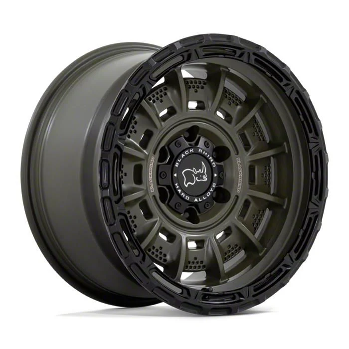 Black Rhino Legion Olive Drab Green with Black Lip 6-Lug Wheel; 17x9; -12mm Offset (07-14 Yukon)