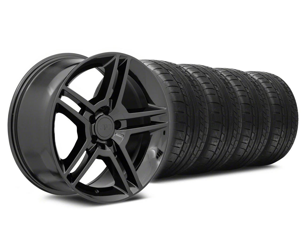 18x9 2010 GT500 Style Wheel & Mickey Thompson Street Comp Tire Package (05-14 Mustang)