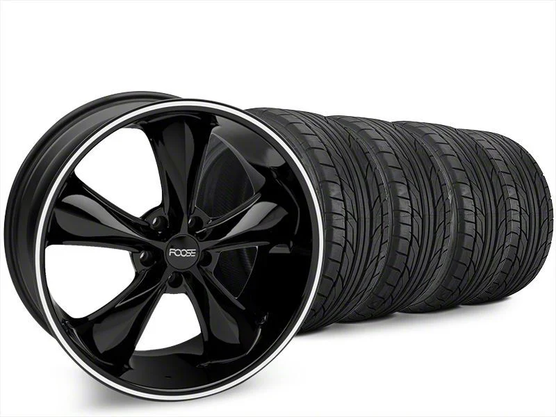 20x8.5 Foose Legend Wheel & NITTO High Performance NT555 G2 Tire Package (15-23 Mustang EcoBoost w/o Performance Pack, V6)