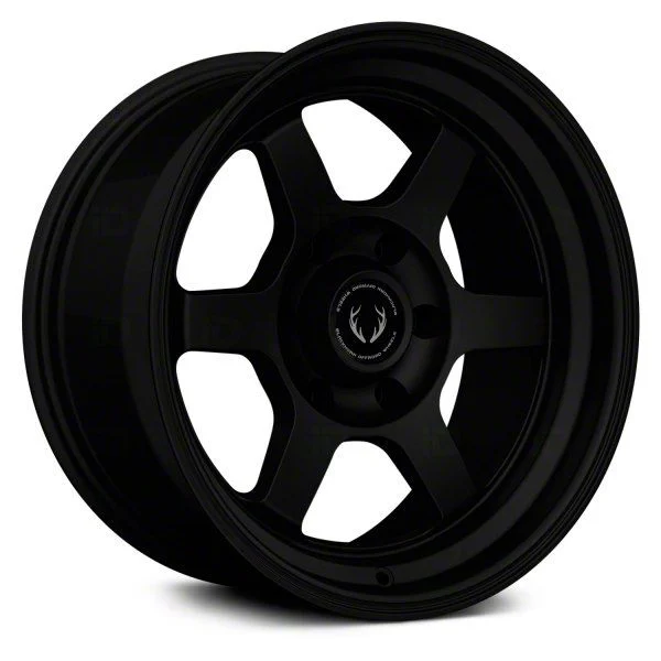 Blackhorn Offroad BH01 Matte Black 6-Lug Wheel; 17x9; 12mm Offset (07-13 Sierra 1500)
