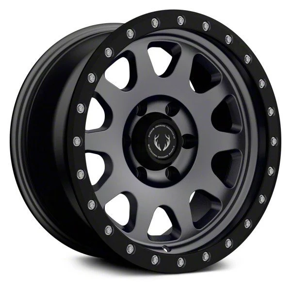 Blackhorn Offroad BH02 Gunmetal with Black Lip 6-Lug Wheel; 17x9; 12mm Offset (21-26 F-150)