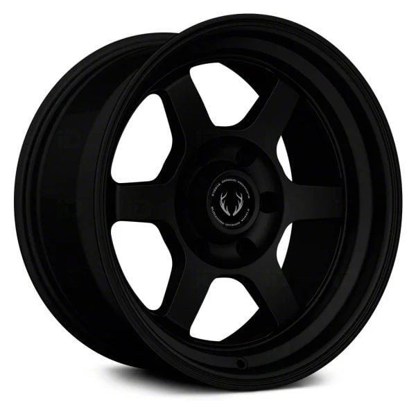 Blackhorn Offroad BH01 Matte Black 6-Lug Wheel; 17x9; 12mm Offset (19-23 Ranger)