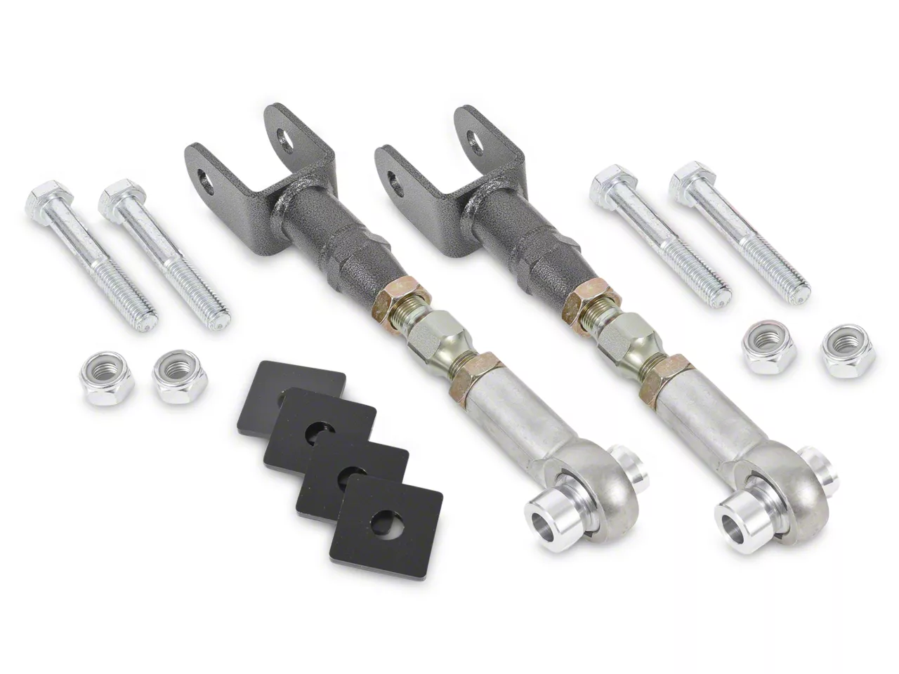 BMR On-Car Adjustable Rear Toe Links; Black Hammertone (15-26 Mustang)