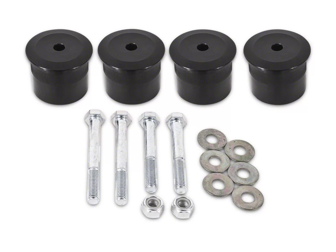 BMR Differential Bushing Kit; Aluminum; Black (15-26 Mustang)