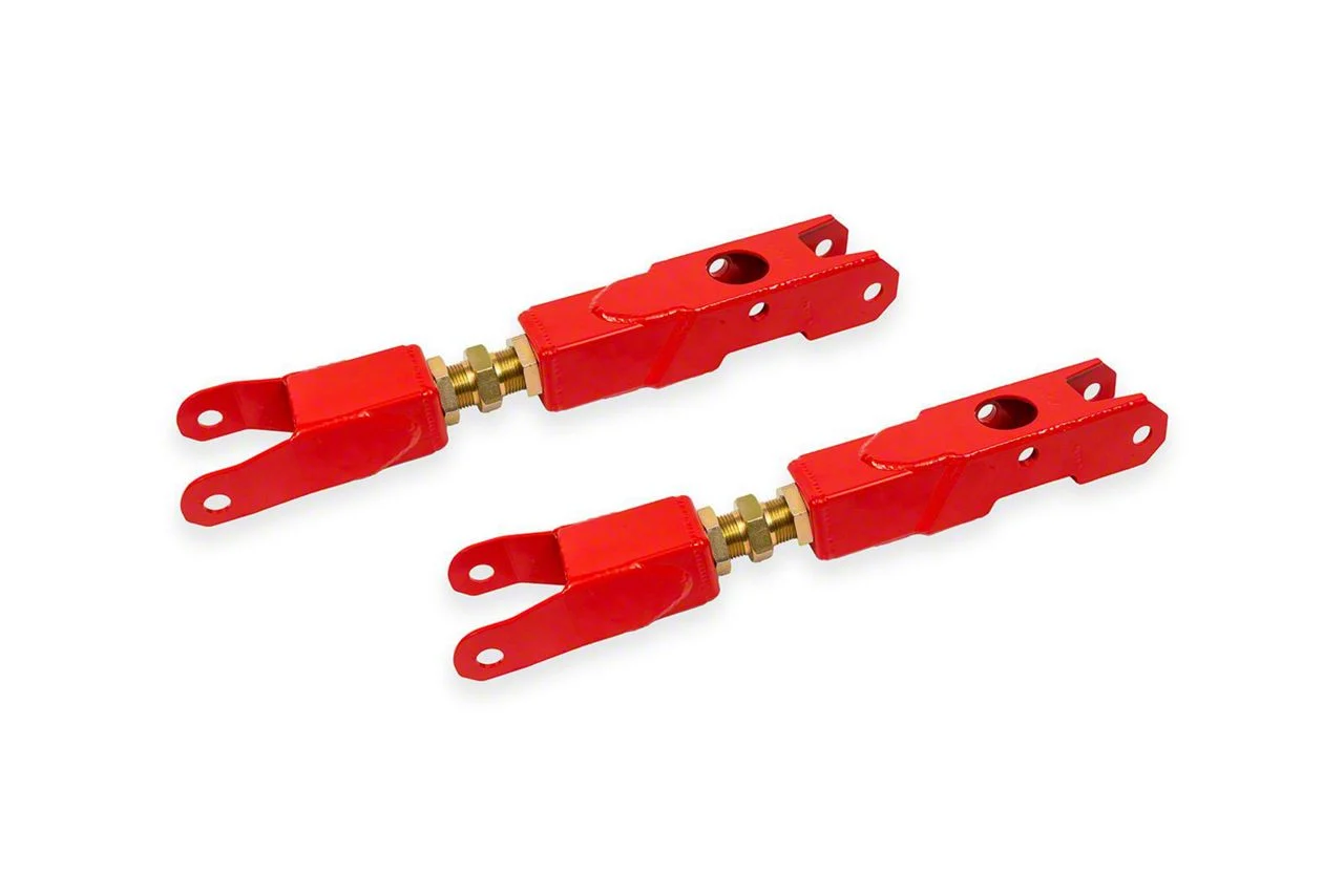 BMR Adjustable Rear Lower Coil-Over Control Arms; Red (16-24 Camaro)