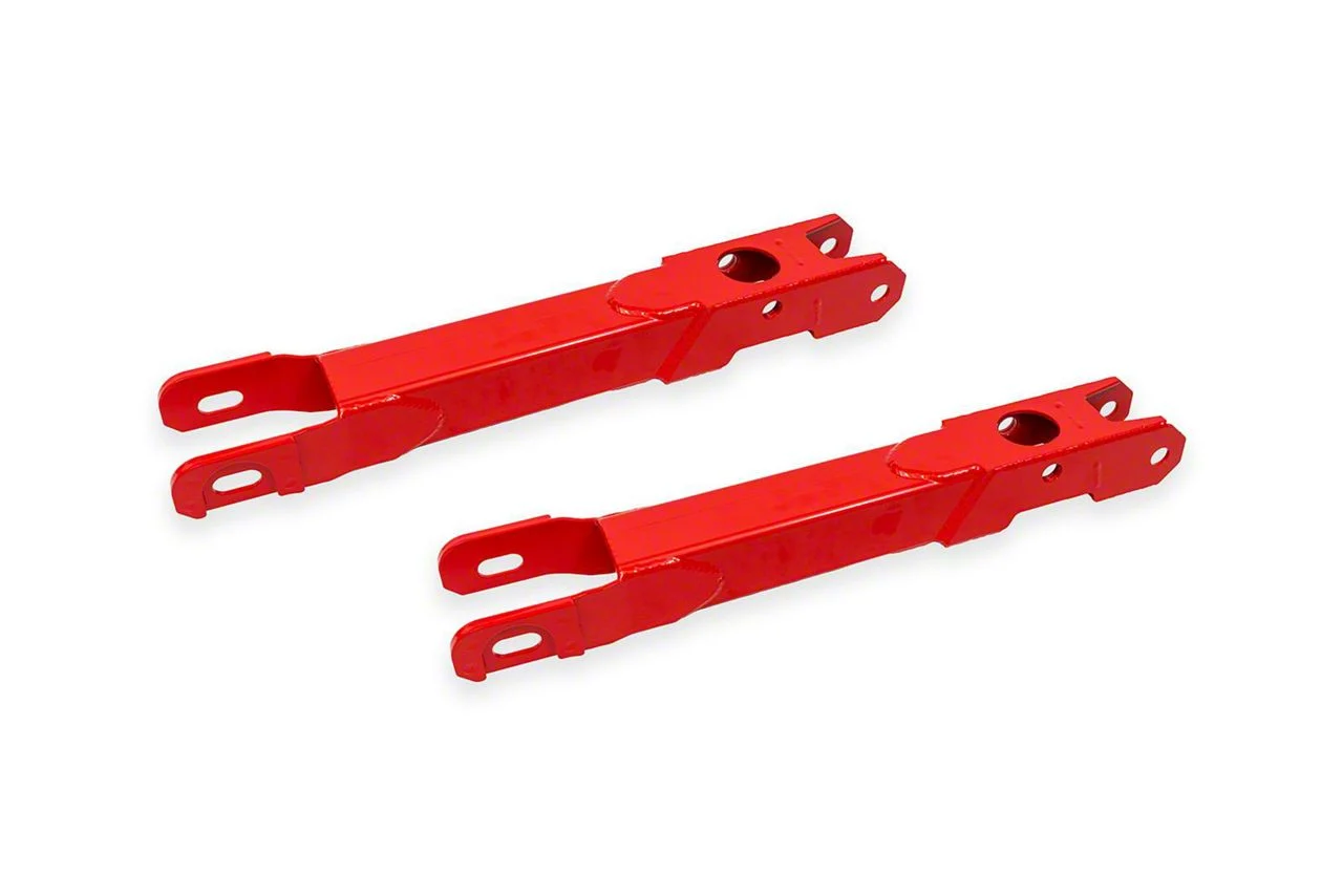 BMR Non-Adjustable Rear Lower Coil-Over Control Arms; Red (16-24 Camaro)