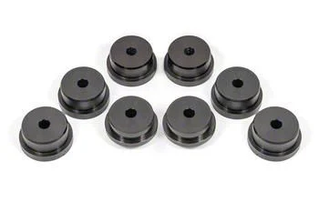 BMR Rear Cradle Bushing Kit; Delrin; Black (15-26 Mustang)