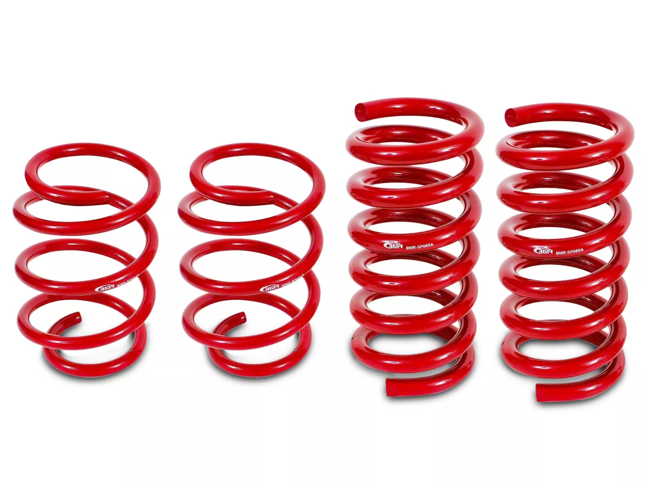 BMR Lowering Springs; Handling Version; Red (15-26 Mustang GT w/o MagneRide)