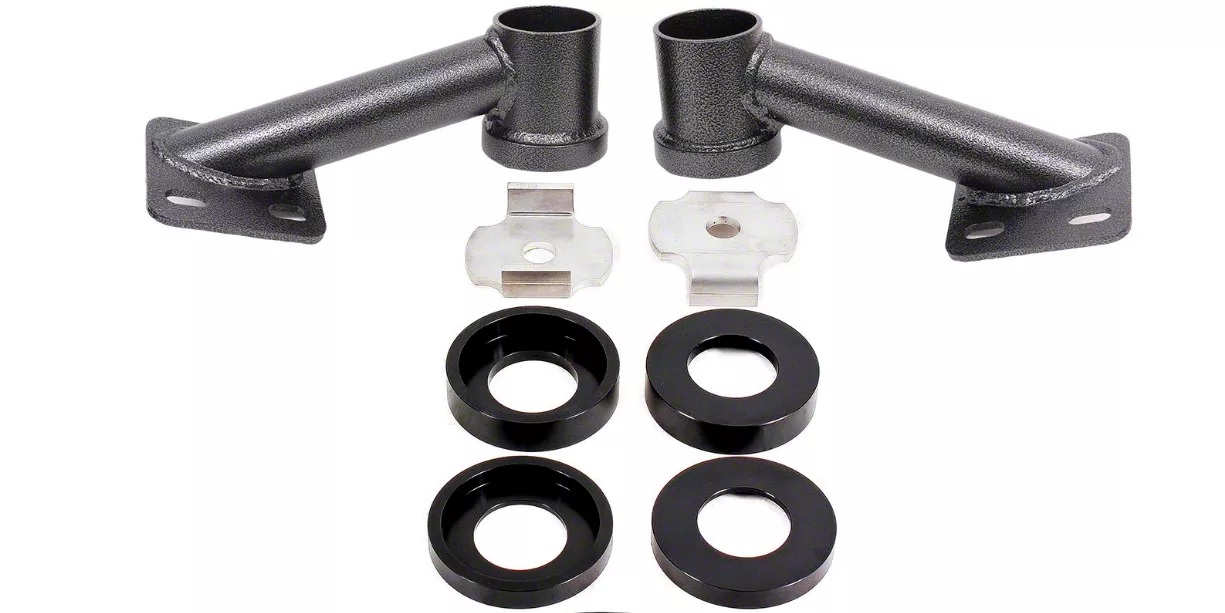 BMR Cradle Bushing Lockout Kit; Level 2; Black Hammertone (15-26 Mustang Fastback)