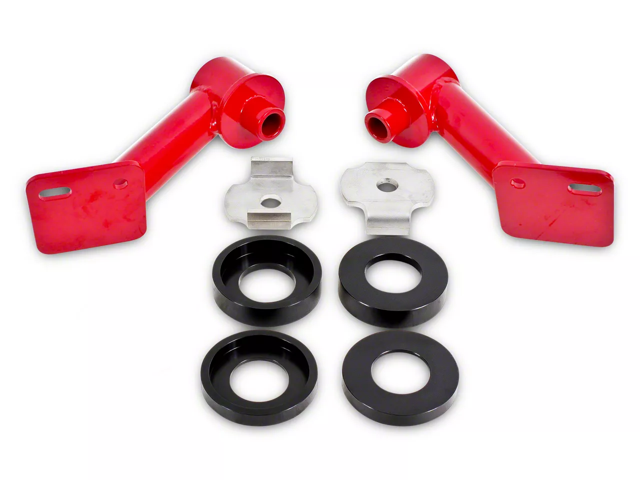 BMR Cradle Bushing Lockout Kit; Level 2; Red (15-26 Mustang Fastback)