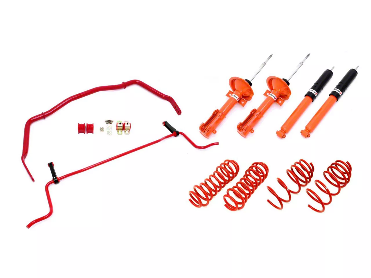 BMR Koni Handling Performance Package; Level 2; Red (05-10 Mustang GT)