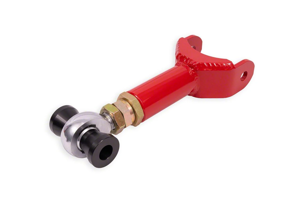 BMR Adjustable DOM Rear Upper Control Arm; Rod End; Red (11-14 Mustang)