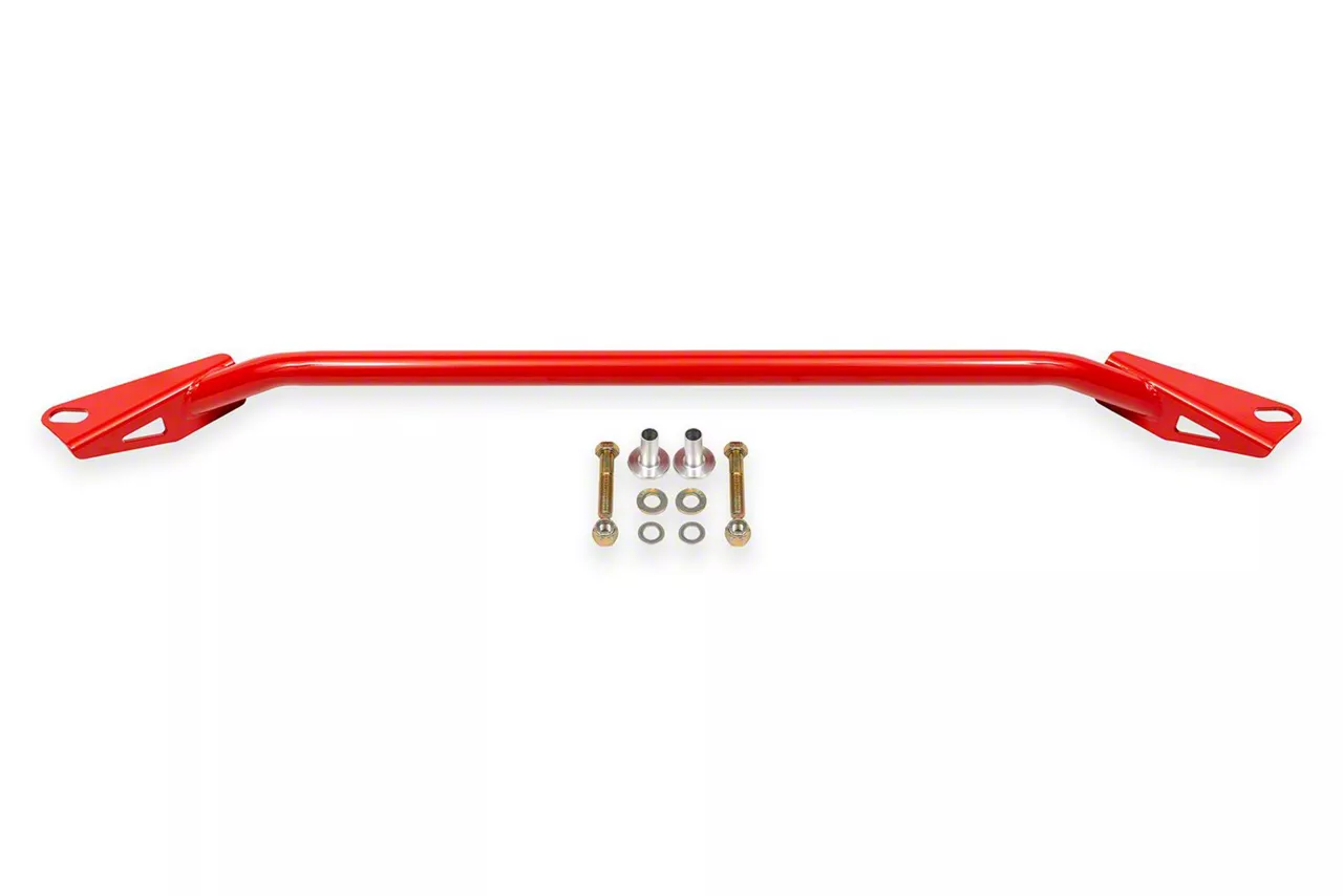 BMR Front Subframe Chassis Brace; 2-Point; Red (24-26 Mustang)