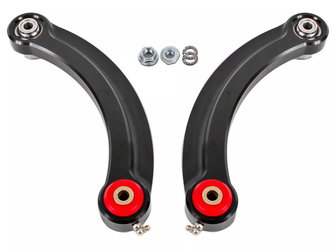 BMR Fixed Rear Upper Control Arm Camber Links; Poly; Black (15-26 Mustang)