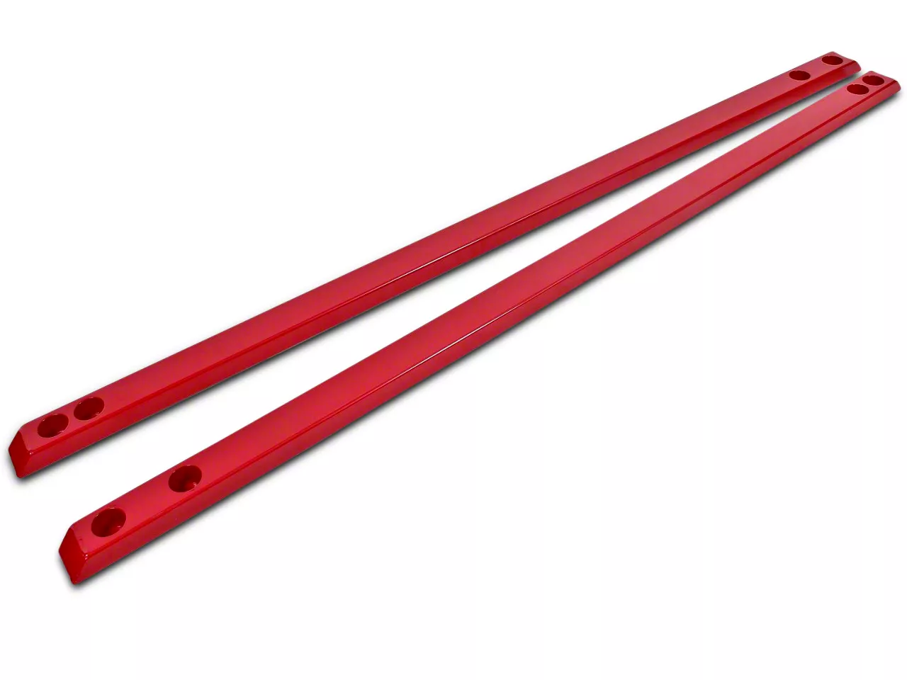 BMR Super Low Profile Chassis Jacking Rails; Red (15-26 Mustang Fastback)