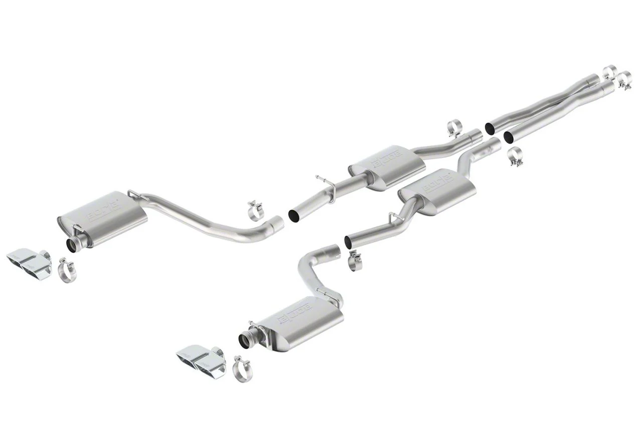 Borla Touring Cat-Back Exhaust with Polished Tips (15-23 5.7L HEMI Challenger w/o Active Exhaust)