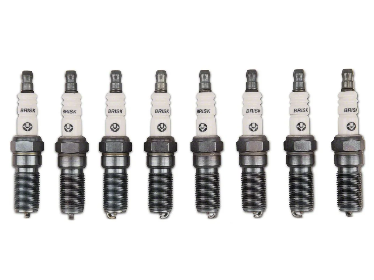 Brisk Silver Racing Spark Plugs; Mild Boost (11-17 Mustang GT; 12-13 Mustang BOSS 302)