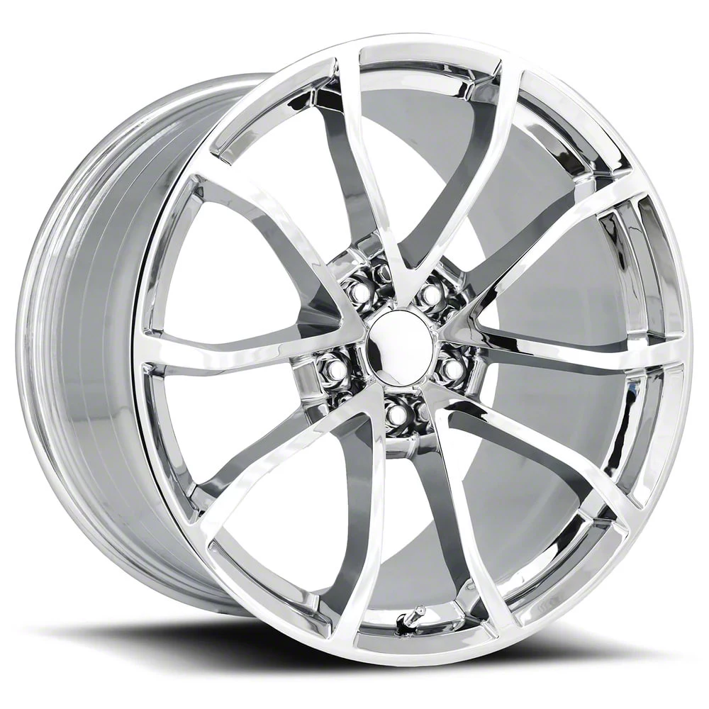 C6 Cup Replica Chrome Wheel; Rear Only; 20x12; 59mm Offset (06-13 Corvette C6, Excluding Base)