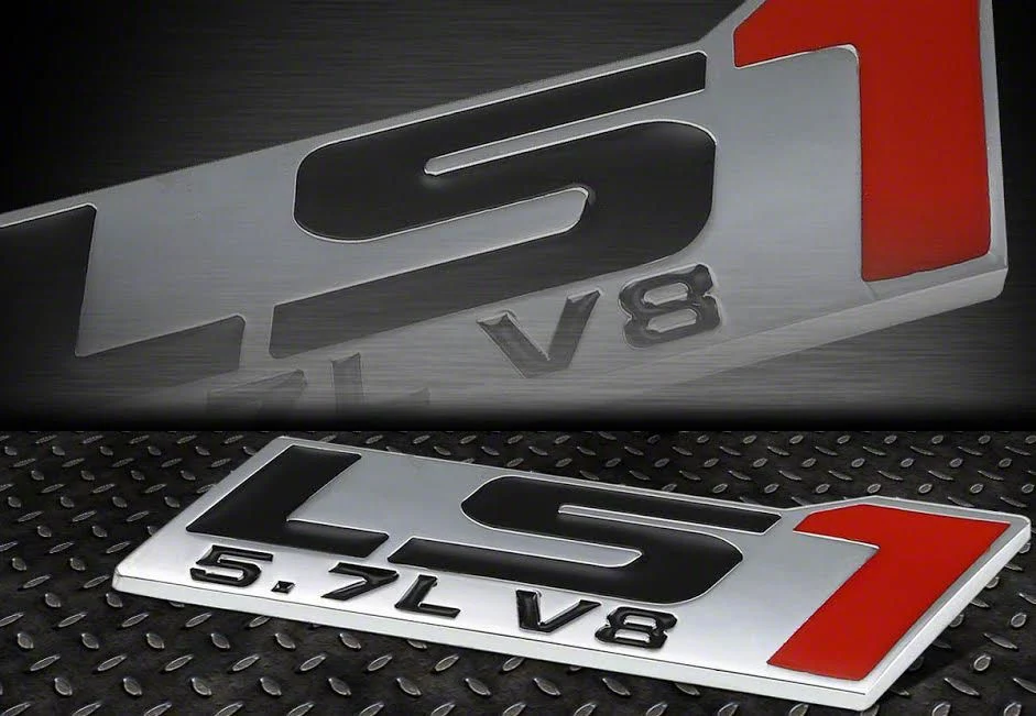 Aluminum Billet Emblem; LS6 5.7L V8 (Universal; Some Adaptation May Be Required)