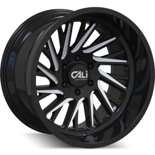 Cali Off-Road Purge Gloss Black Milled 6-Lug Wheel; 20x10; -25mm Offset (07-14 Yukon)