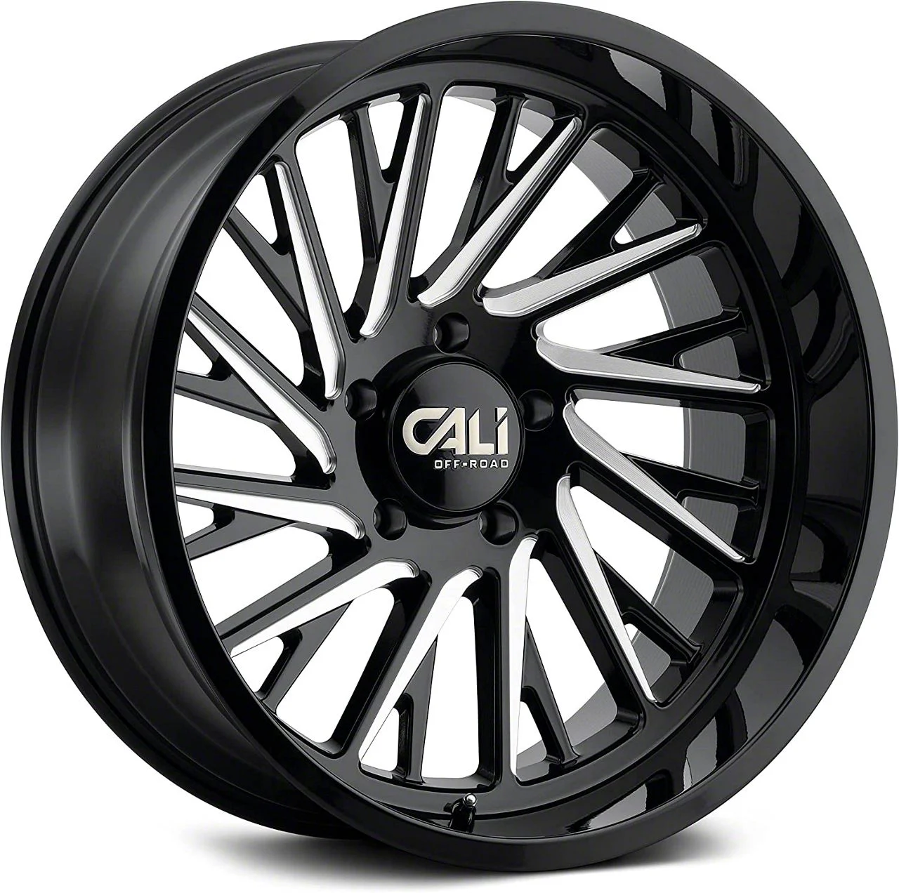 Cali Off-Road Purge Gloss Black Milled 6-Lug Wheel; 20x12; -51mm Offset (07-14 Yukon)