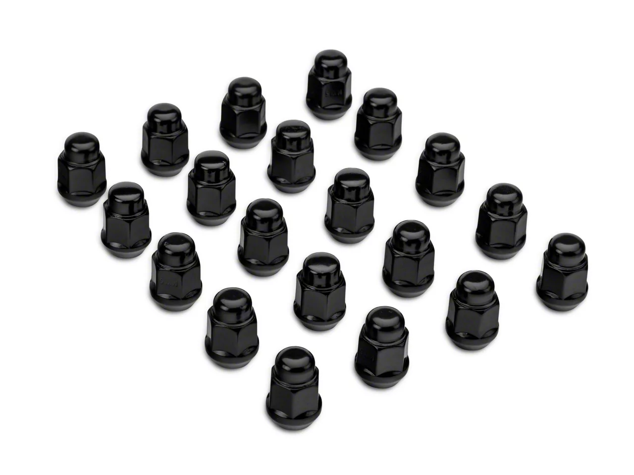 Black Lug Nut Kit; 14mm x 1.50; Set of 20 (10-24 Camaro)