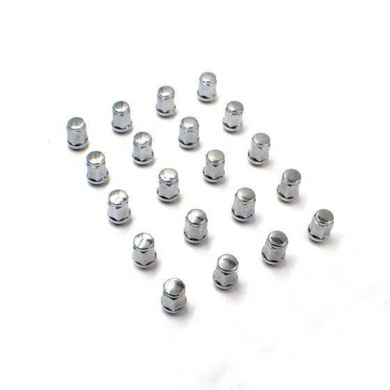 Bulge Chrome Acorn Lug Nut Kit; 3/4-Inch; Set of 20 (10-24 Camaro)