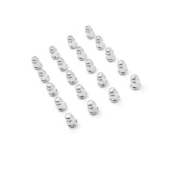 Chrome Acorn Lug Nut Kit; 3/4-Inch; Set of 20 (10-24 Camaro)